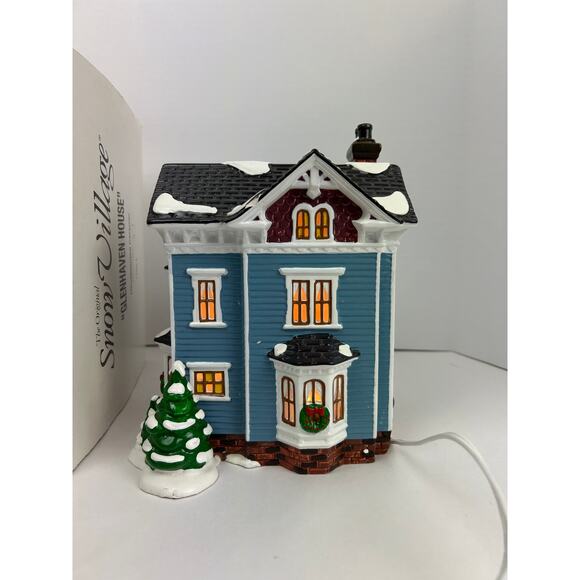 Department 56 Glenhaven House Lighted Original Snow Village With Box - Retired - Picture 3 of 10